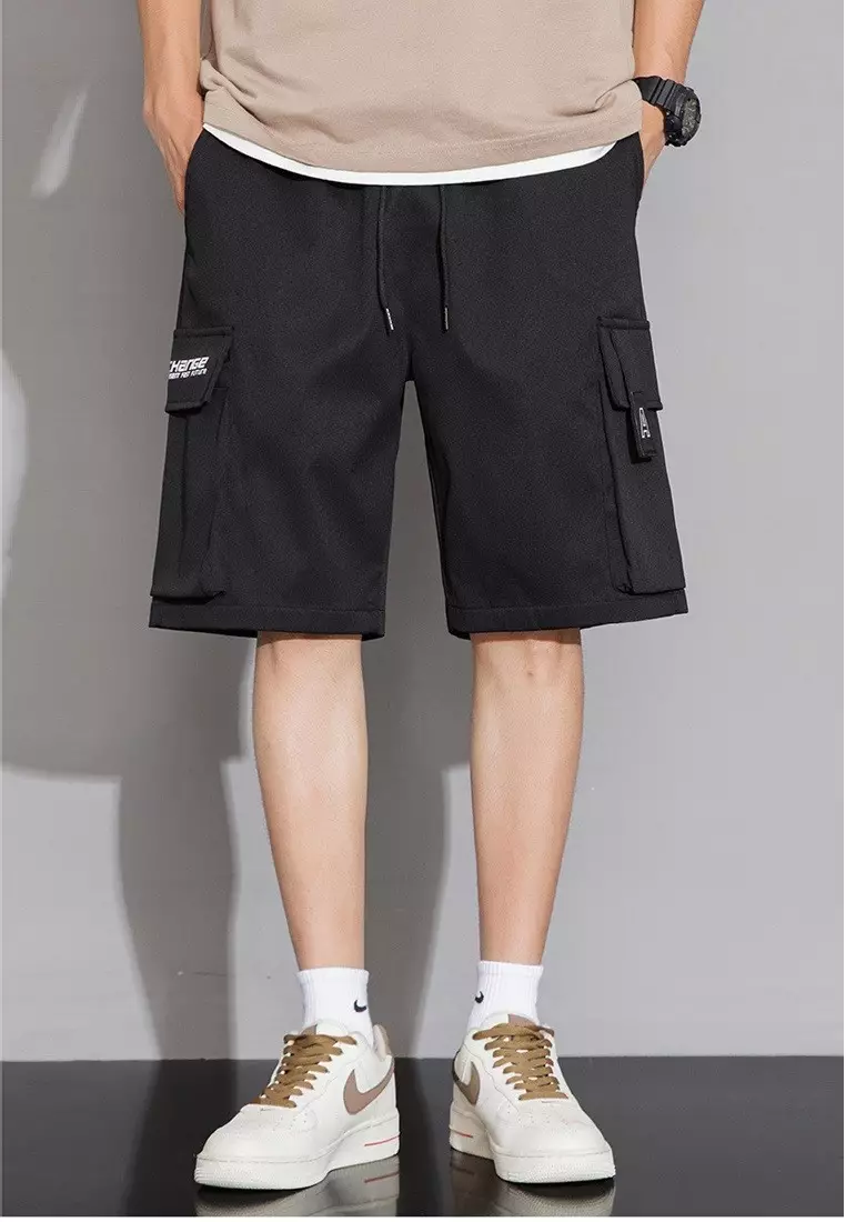 Cargo shorts drawstring deals