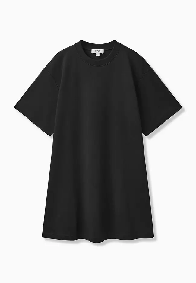 COS - Oversized v-neck shirt  A-line cropped