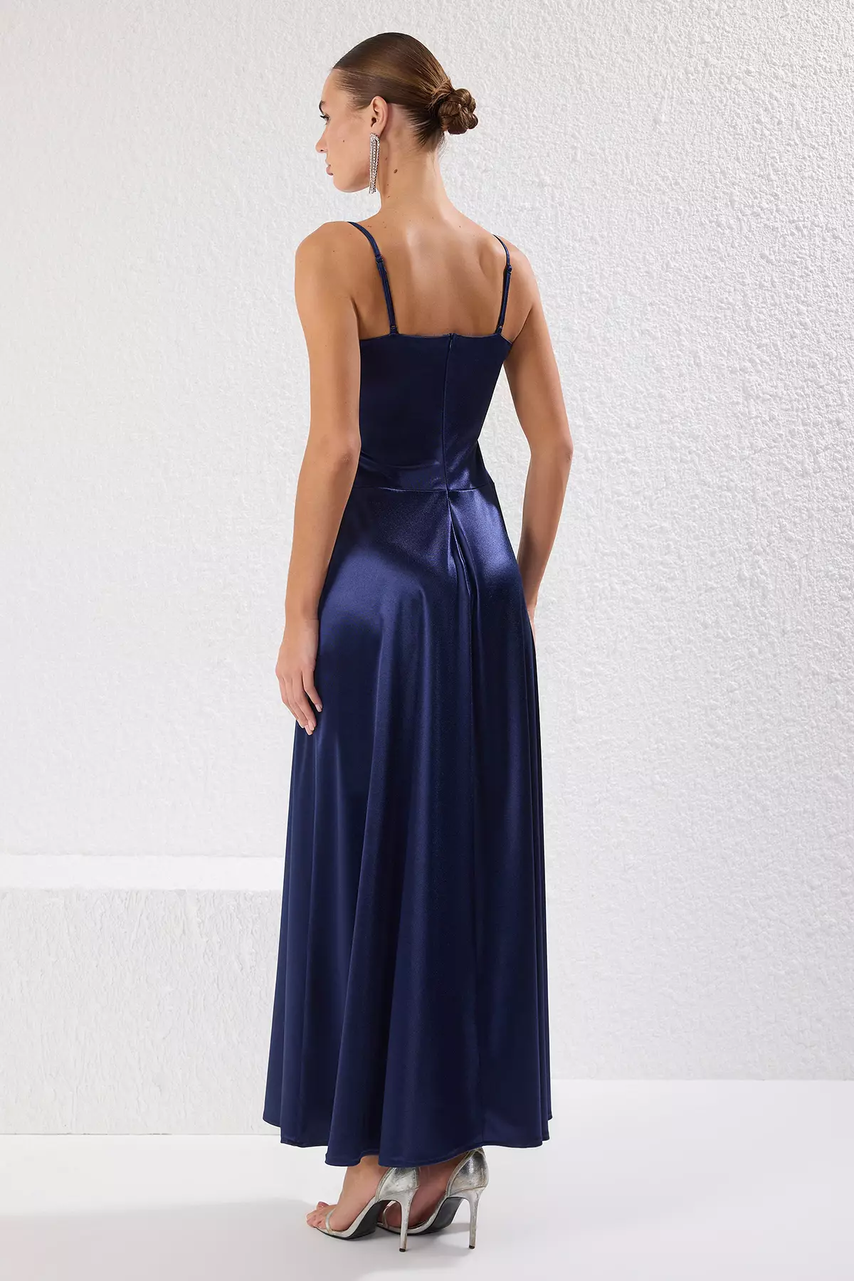 A-Line Satin Evening Dress