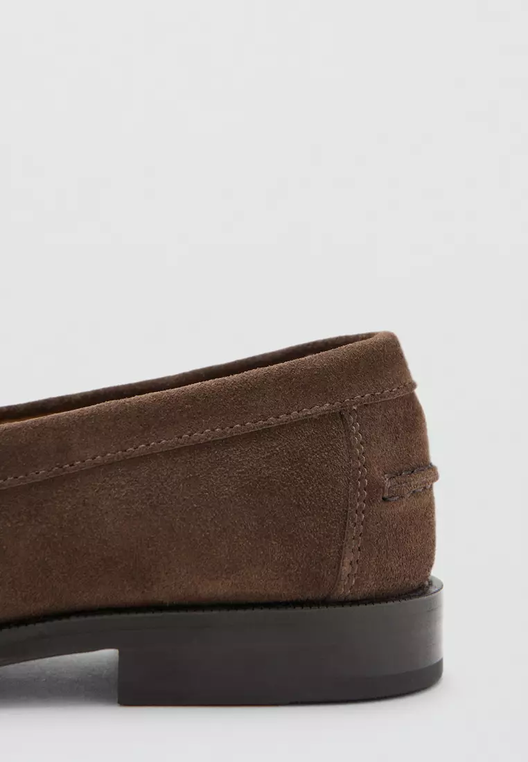 Buy MANGO Man Split Leather Moccasins Online | ZALORA Malaysia
