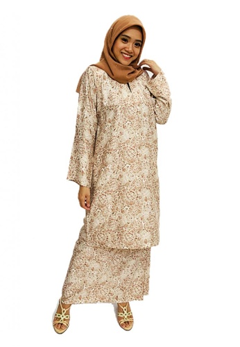 Buy Kamdar Printed Baju Kurung Pesak Online Zalora Malaysia