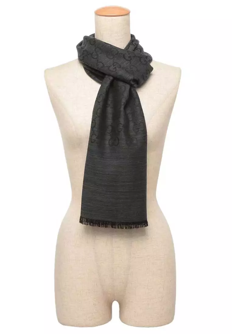 Large Signature Logo GGWEB Scarf/Wrap Black 165904