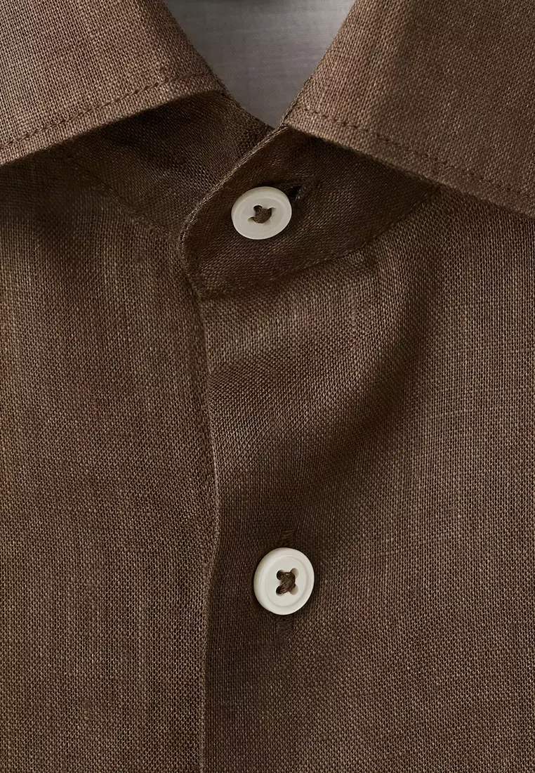 100% Linen Slim-Fit Shirt
