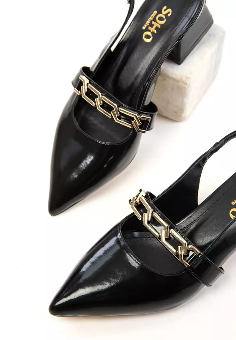 Patent Leather Classic Heeled Shoes