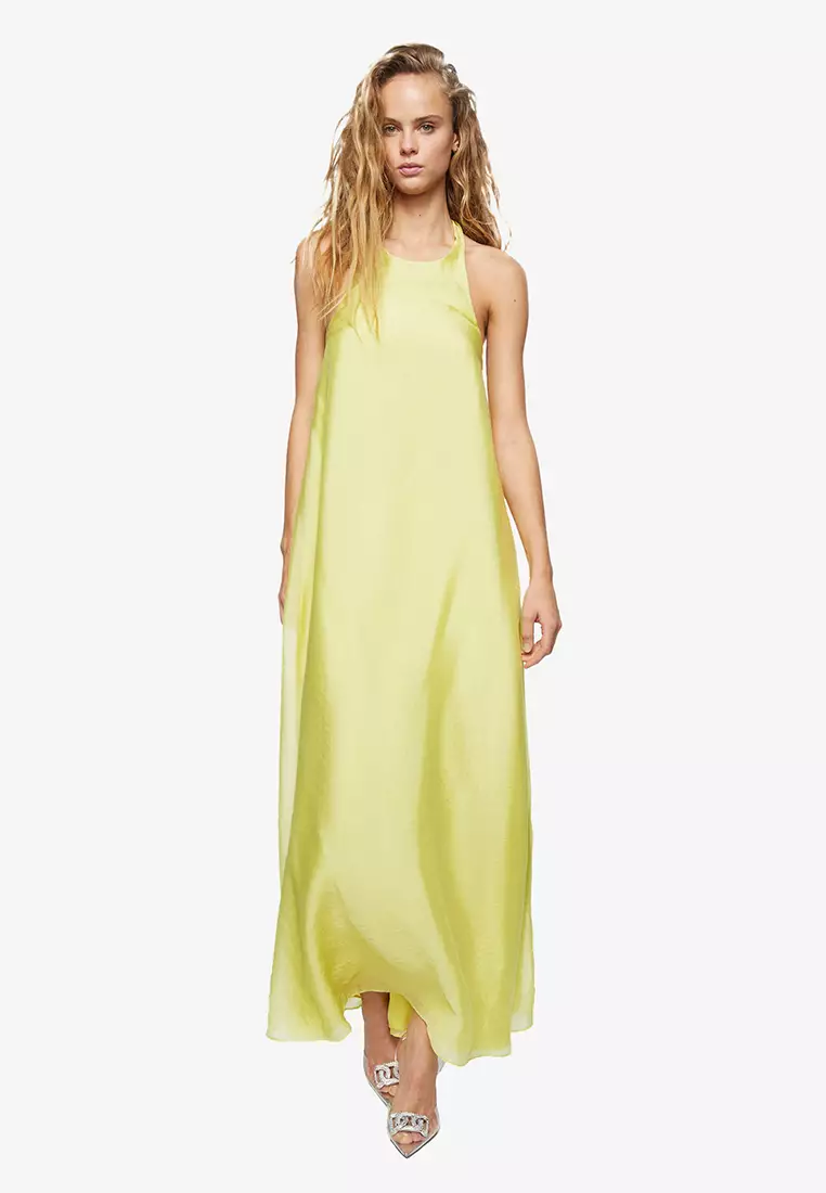 Mango back bow dress outlet