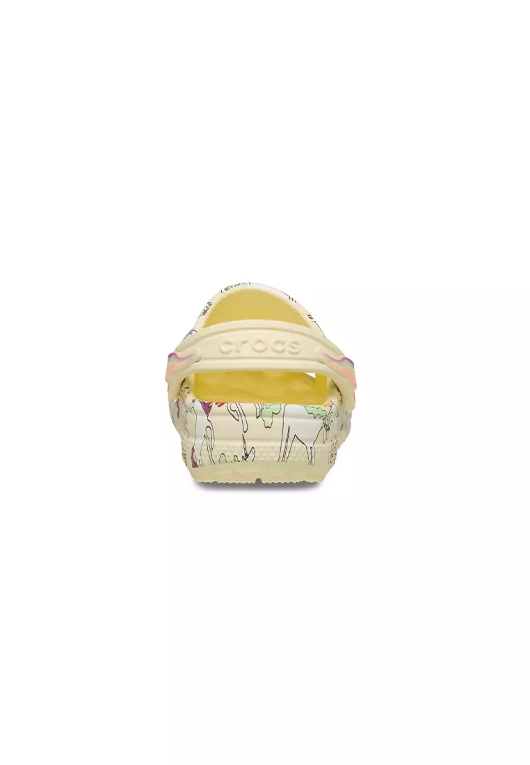 Toddler's Classic Unicorn Graphic Clog in Yellow Light