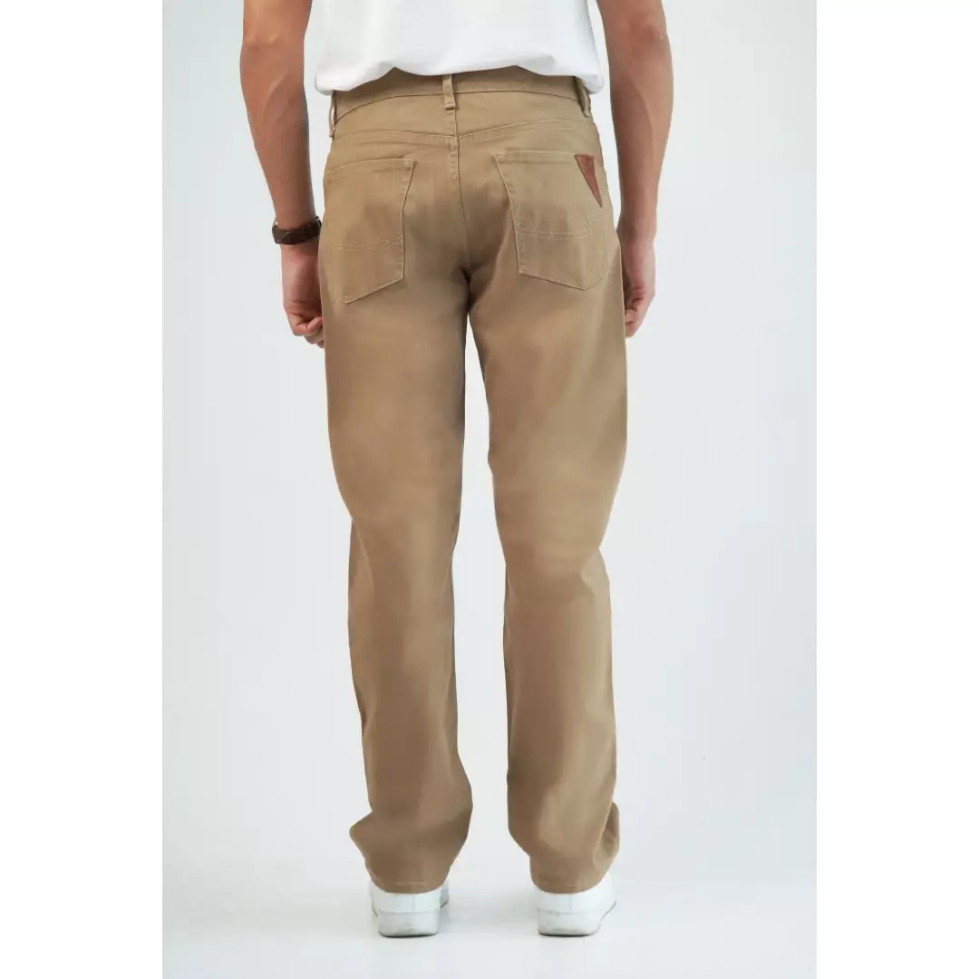 Emba Denim - BS08 Katun Twill Celana Panjang Katun Pria Regular Fit Stretch Brown