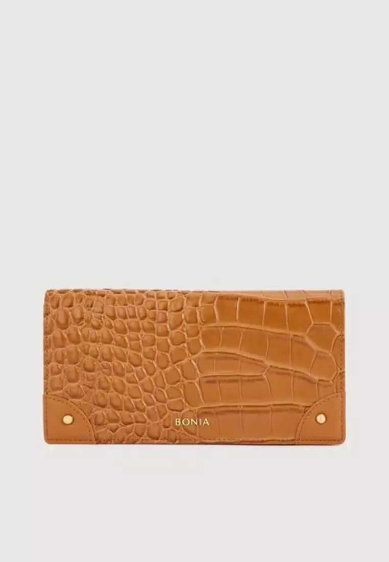 Larissa 2 Fold Long Wallet Brown