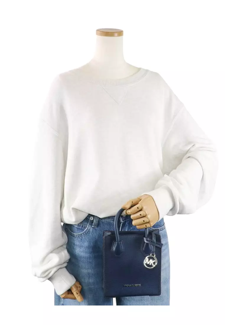 Mercer Extra-Small Pebbled Leather Crossbody Bag - Navy