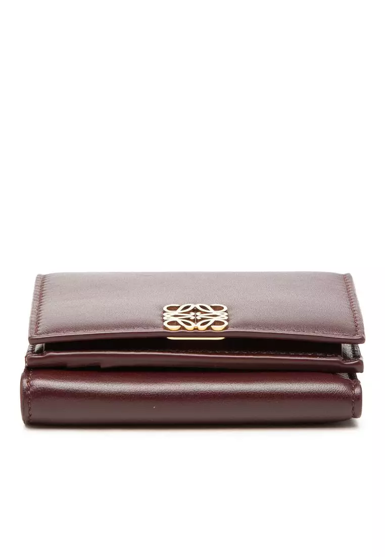 Pre-Loved Loewe Leather Anagram Trifold Wallet