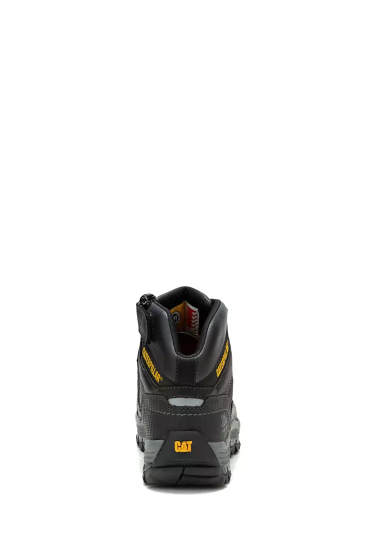 Men's Convex Mid Side Zip Steel Toe Boots - Black (P720055) | Safety Shoes