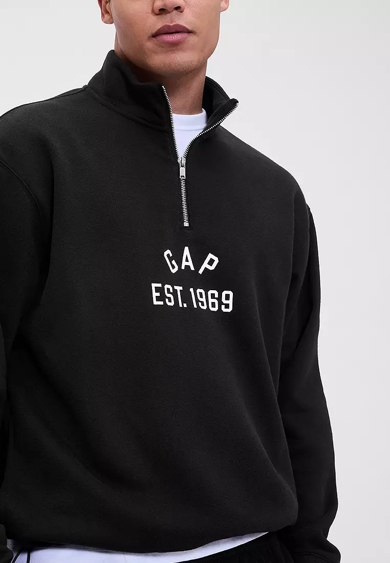 Vintage Soft Oversized Logo 1/4 Zip-Up Pullover