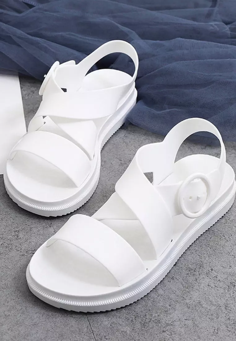 White deals jelly shoes