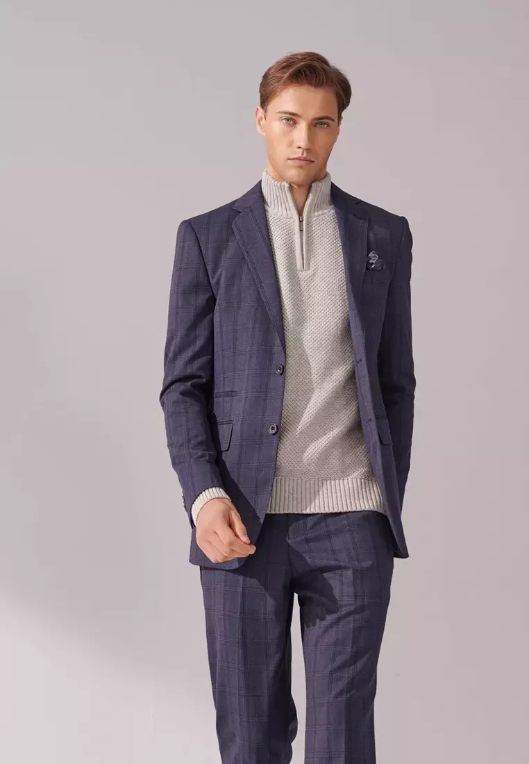 Light Grey Quarter-Zip Sweater