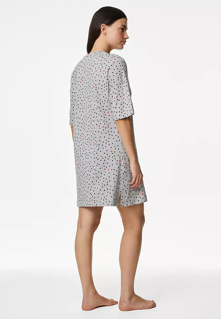 Cotton Modal Printed Nightshirt
