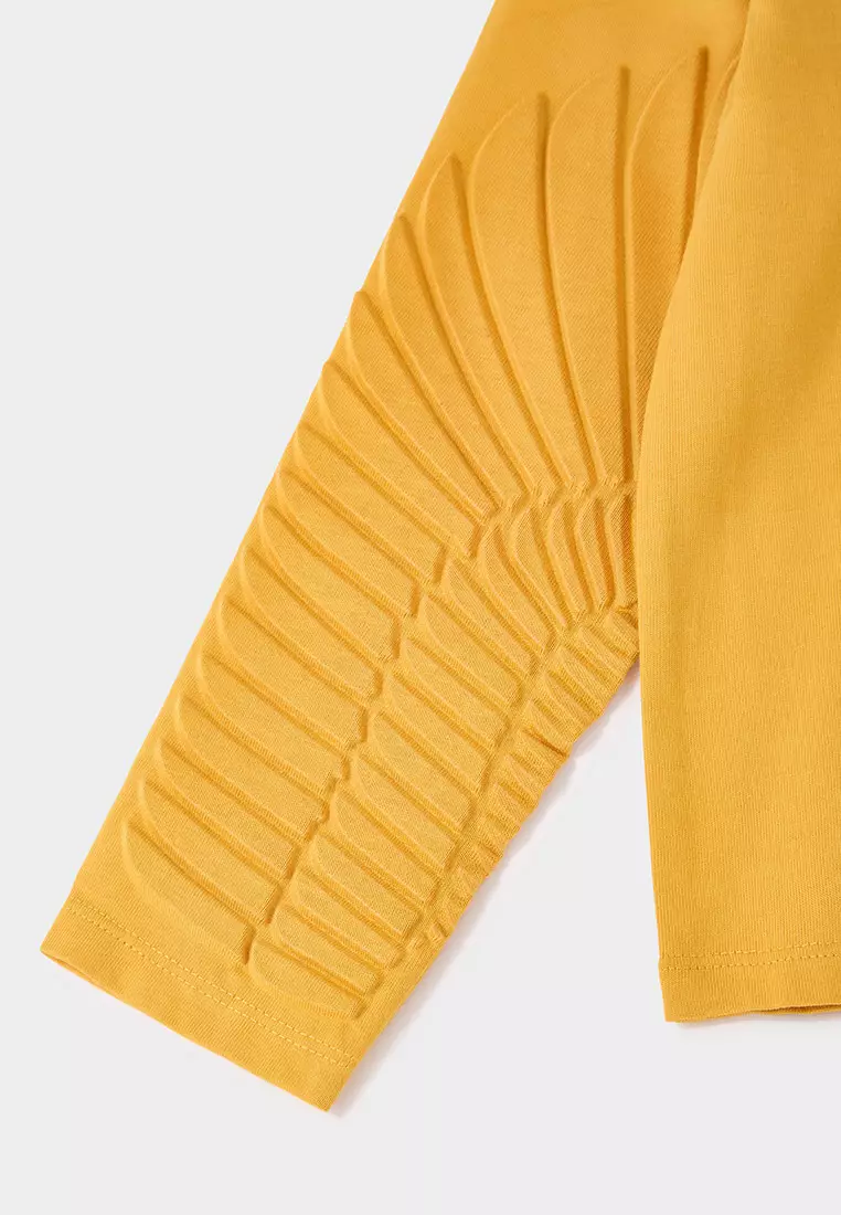 Tracy mustard embossed tee