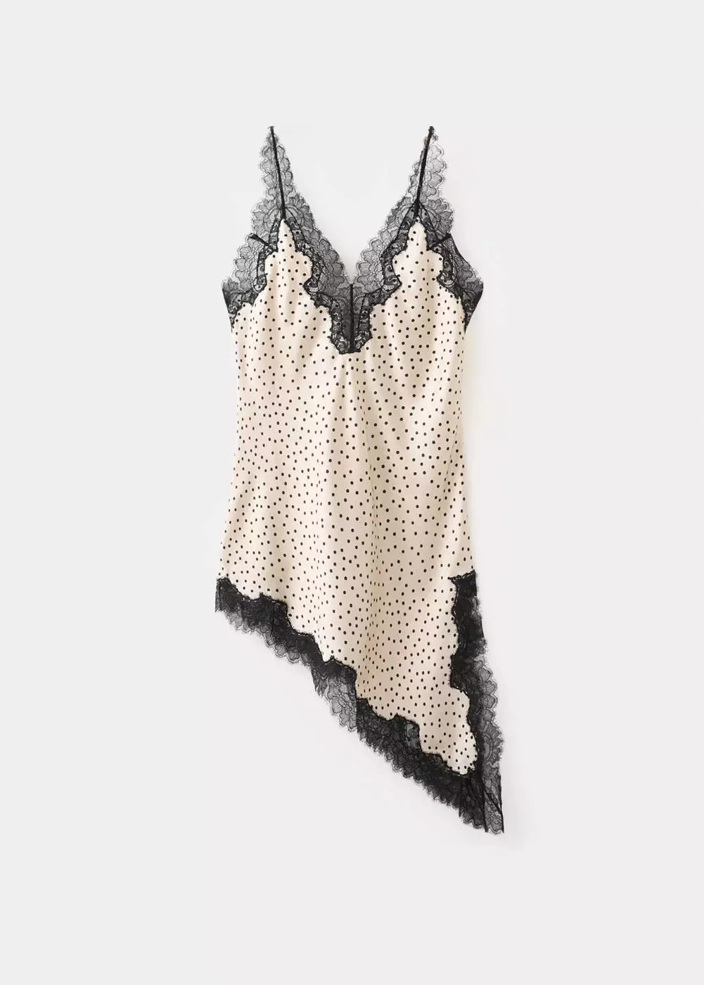 Atasan polkadot berenda