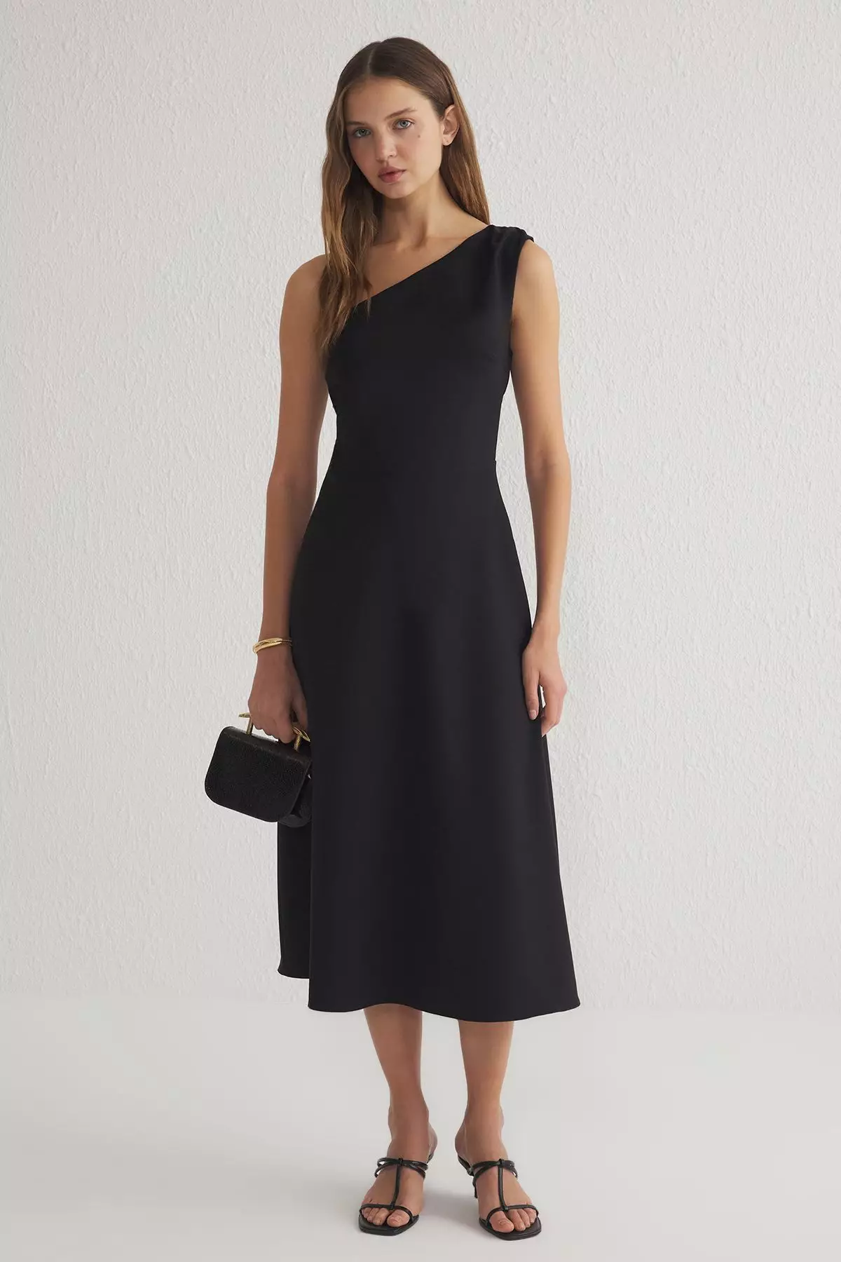 One Shoulder Midi Dress