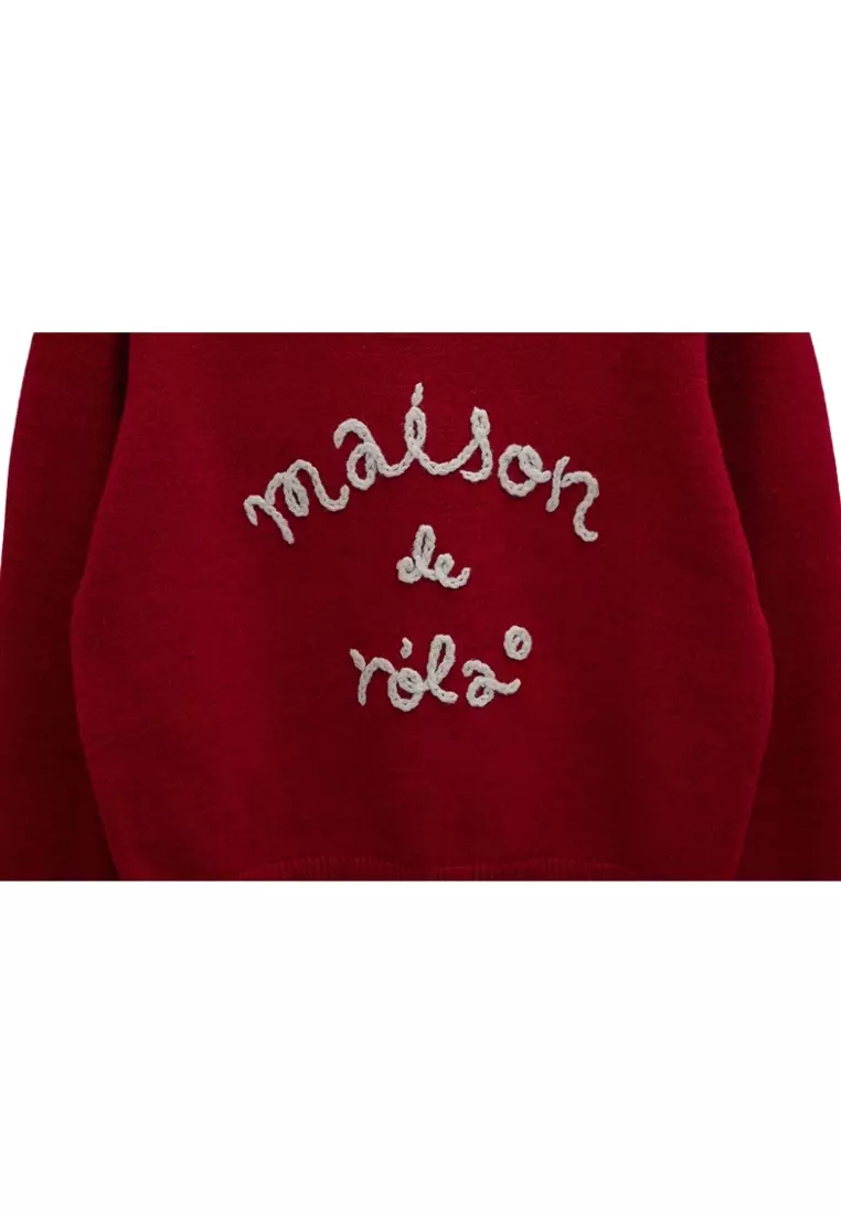 Maison De Rola Embroidery Knit - Red