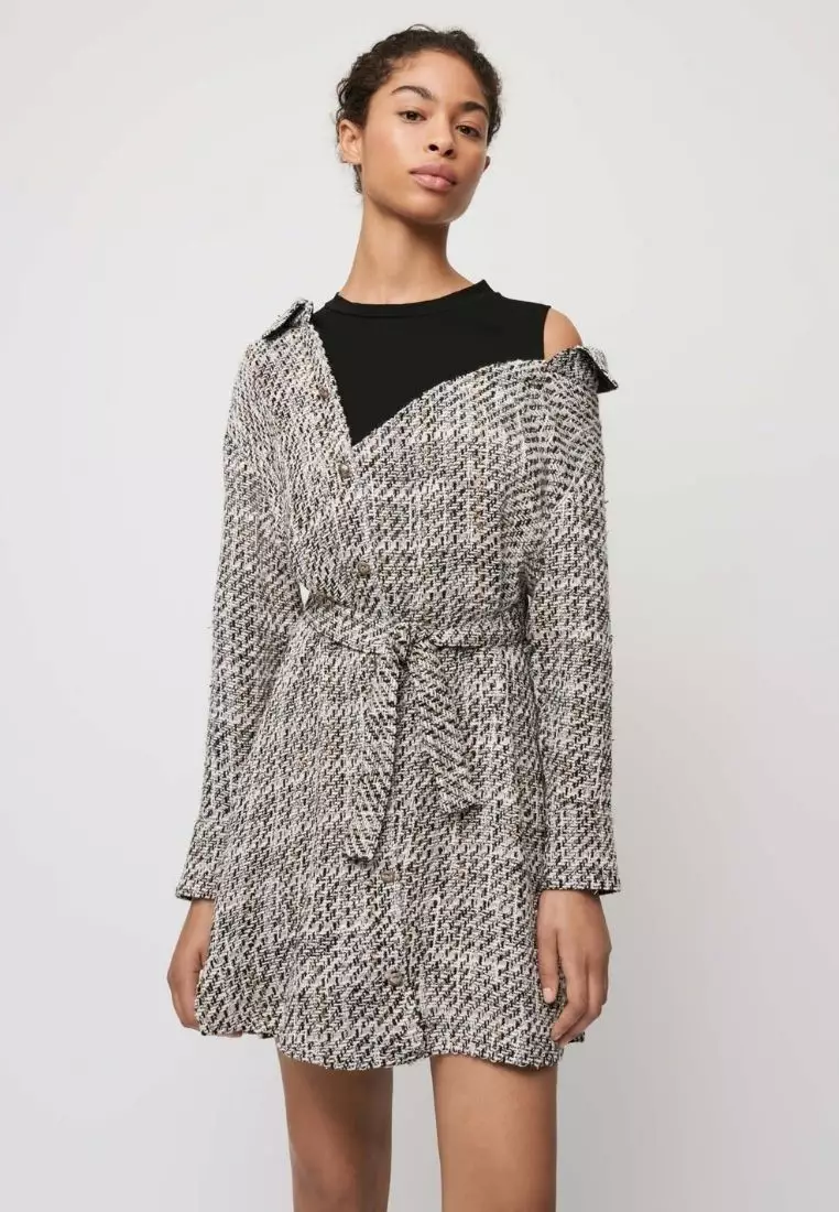 Maje tweed shirt dress sale