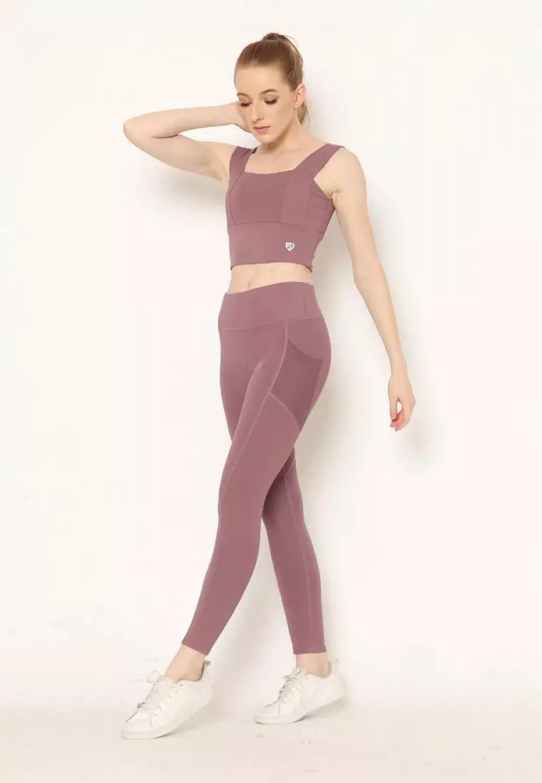 FITWEAR - ROSE SPORT LEGGING POCKET PJ MEDIUM WAIST - LAVENDER