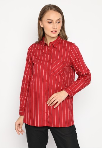 ULTRAVIOLET red Kim Plaid Shirt 535 Red Striped 3B98AAA2AB7C13GS_1