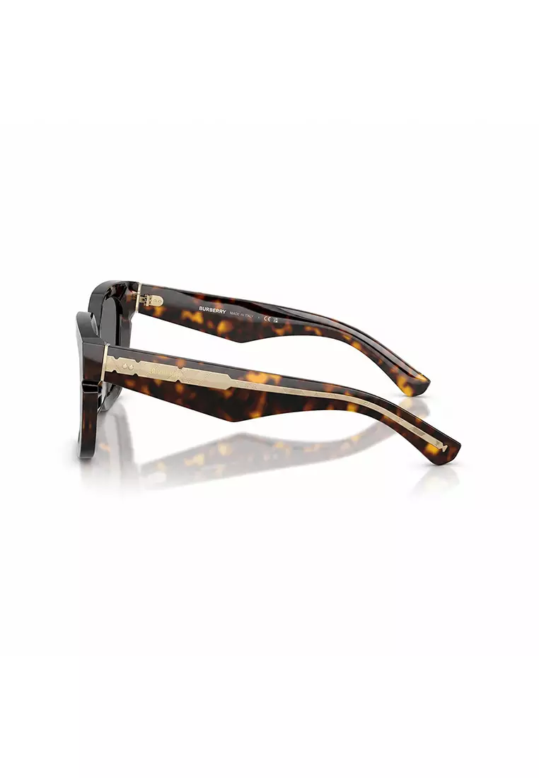 Women's Square Frame Dark Havana Acetate Sunglasses - BE4453