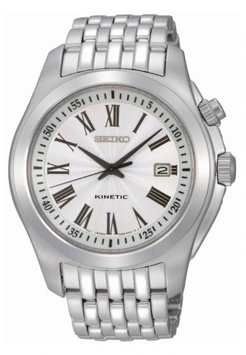 Jual Seiko Seiko Kinetic Jam Tangan Pria Ska467p1 Stainless Steel Silver Original Zalora Indonesia
