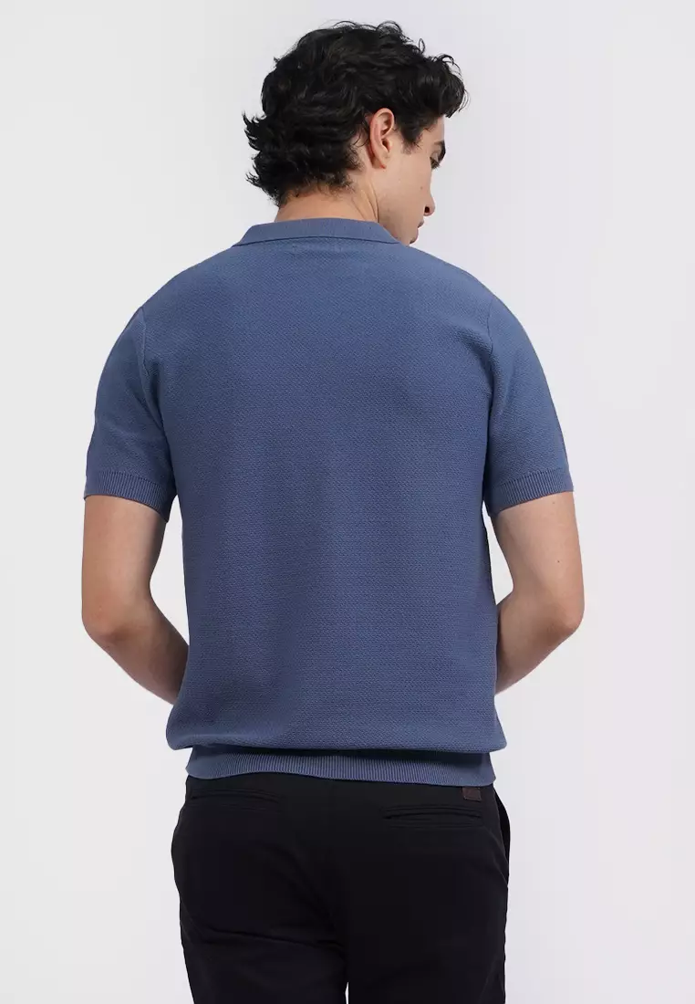Short Sleeve Knit Polo Shirt