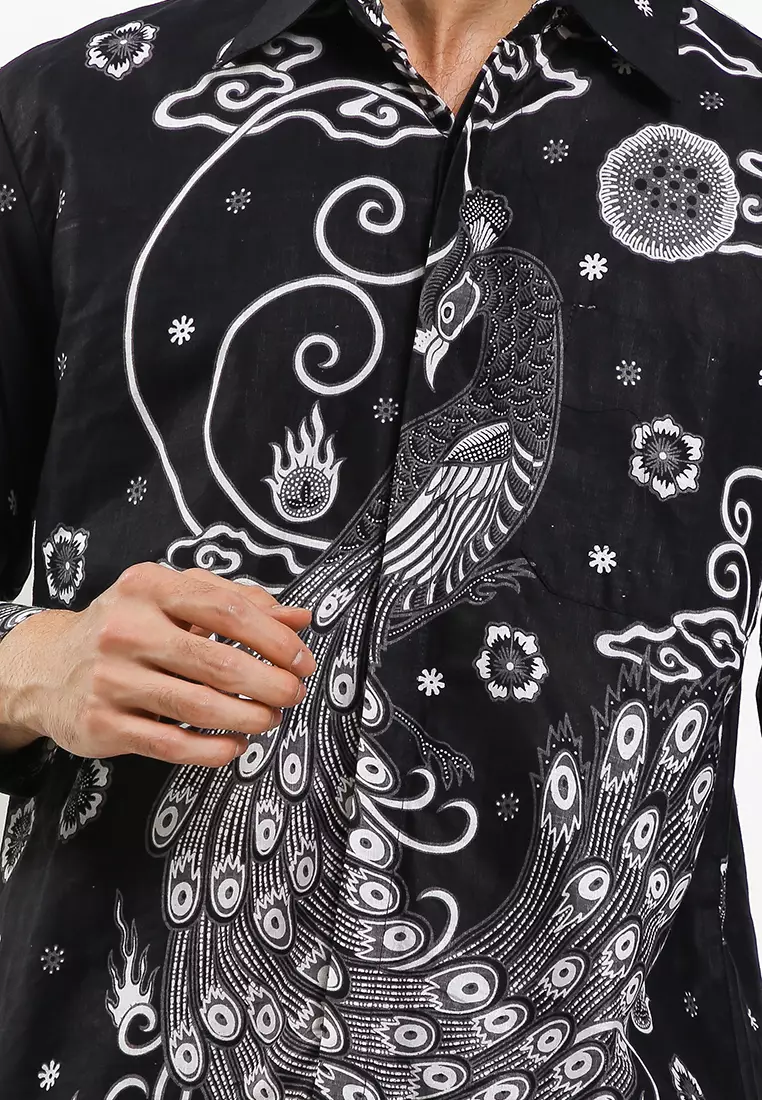 Merak Kemeja Batik Exclusive Premium Pria Casual Modern Lengan Panjang