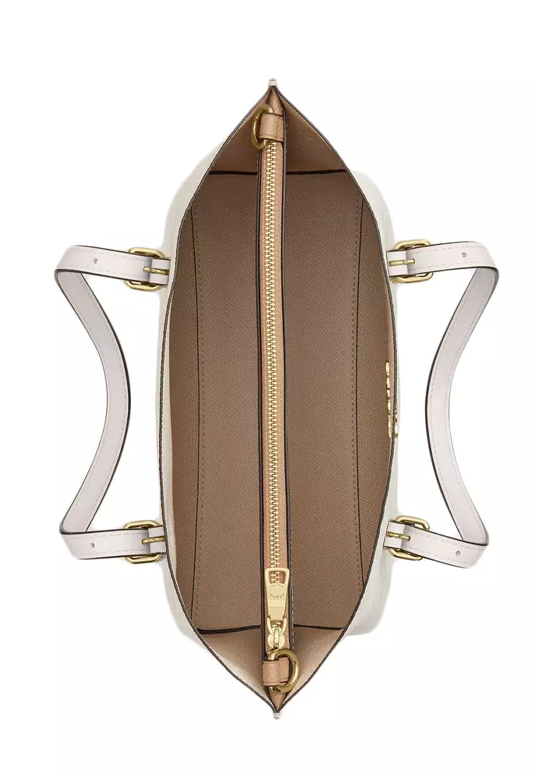 Coach Mollie Tote 25 In Signature Canvas - White