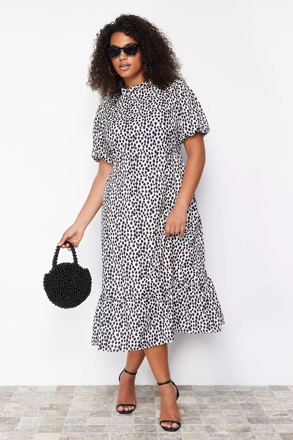 Plus Size Spotted Dress