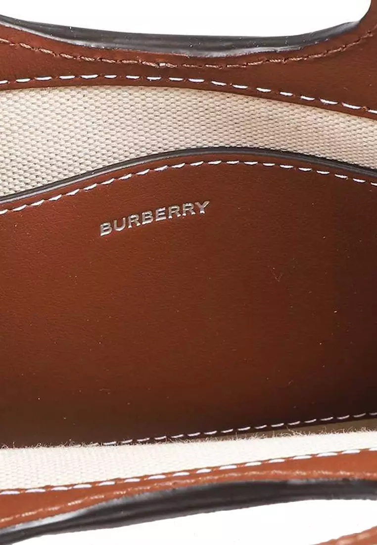 Two-tone Logo Embroidered MicPocket Tote Bag for Women in Black