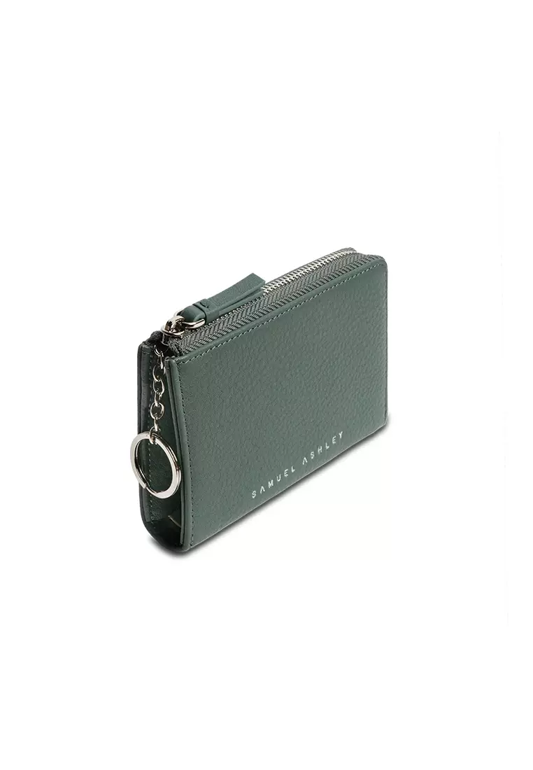 Roxie Leather Key Purse - Jungle Green