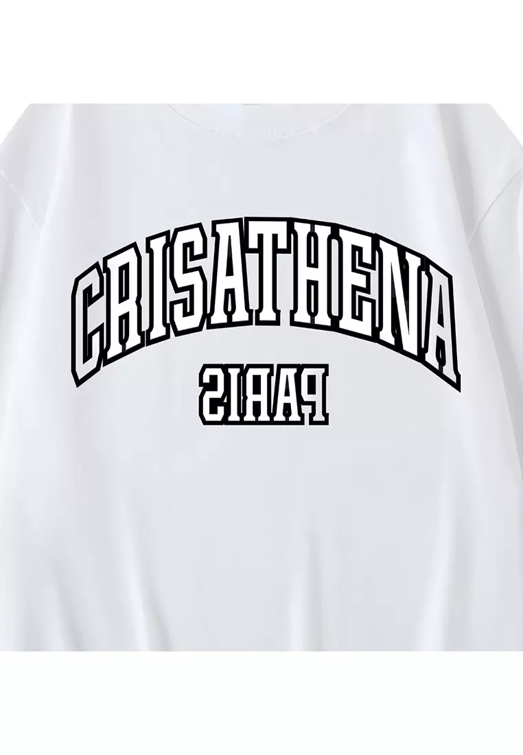 College Graphic T-Shirt in White