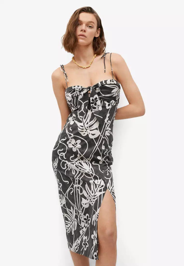 Sheath Dress Mango Black And White Dress Buy Mango Printed Cotton