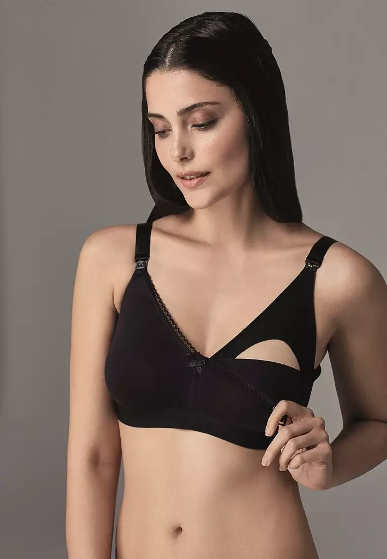 Buy DAGİ Black Bra, Maternity Bra, Normal Fit, Underwear for Women