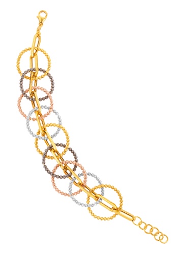 TOMEI TOMEI Lusso Italia Jolly Halos Collection 4-Tone Bracelet, Yellow Gold 916 E4B40ACD31D913GS_1