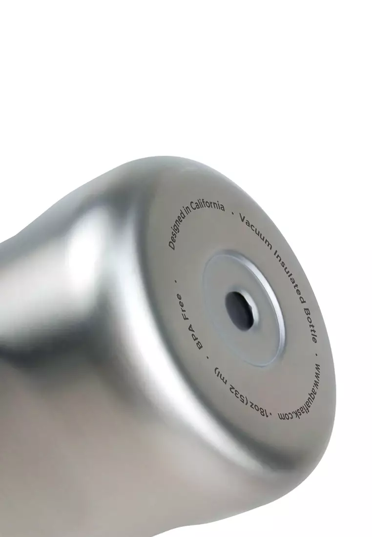 18oz Silver Steel New Sports Lid Bottle Wide Mouth Vacuum Insulated Stainless Steel Drinking Water Bottle