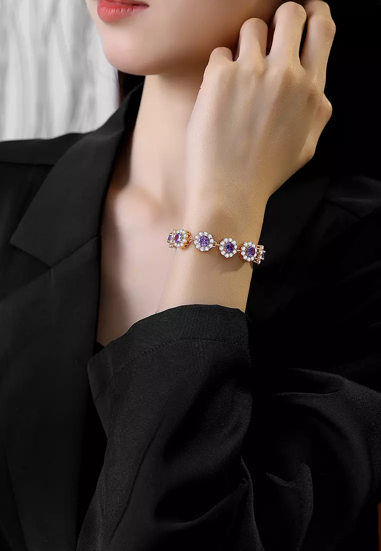 Gelang Wanita Berlian Korea Fashion Perhiasan Gelang Cewek Original Titanium Bracelets