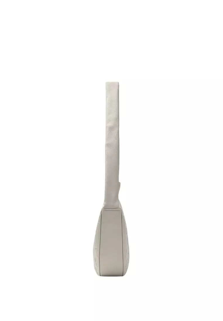 Classic Monogram Crack Embo Cross Bag - Boston White