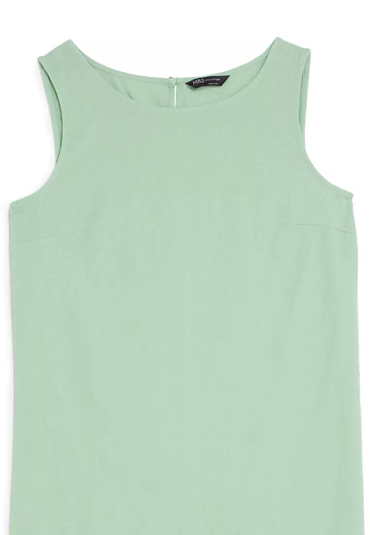 Jual Marks Spencer Linen Rich Knee Length Shift Dress Original