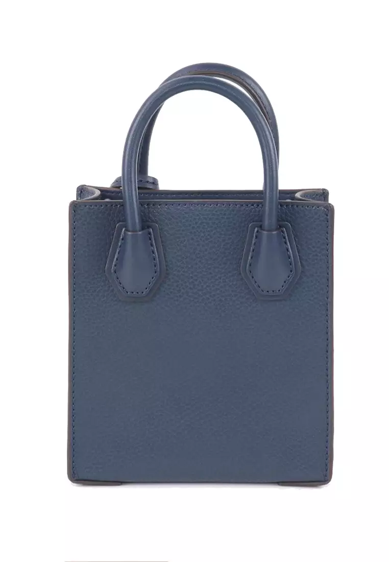 Mercer Extra-Small Pebbled Leather Crossbody Bag - Navy