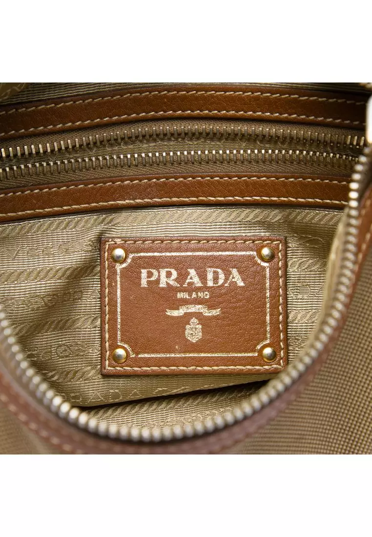 Pre-Loved Prada Canvas Canapa Logo Crossbody