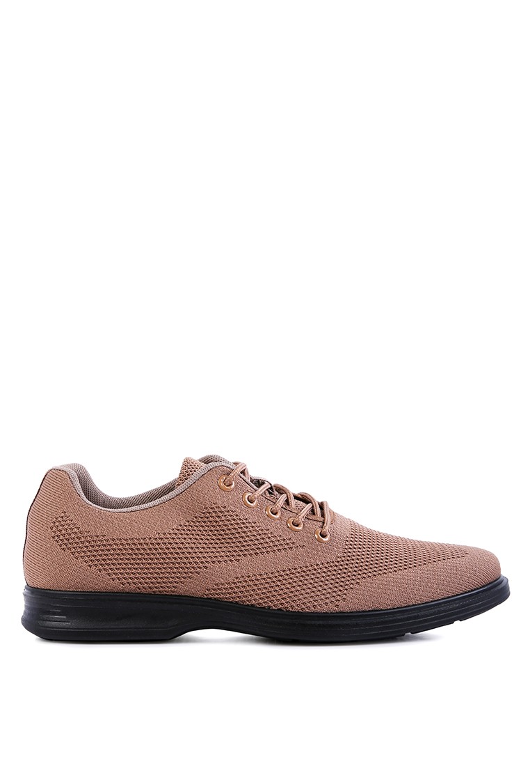 Brown Casual Knitted Walking Shoes