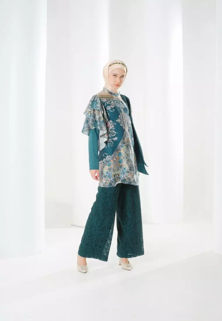 Gamora Blouse | Tunik Atasan Wanita | Bahan Sateen Print