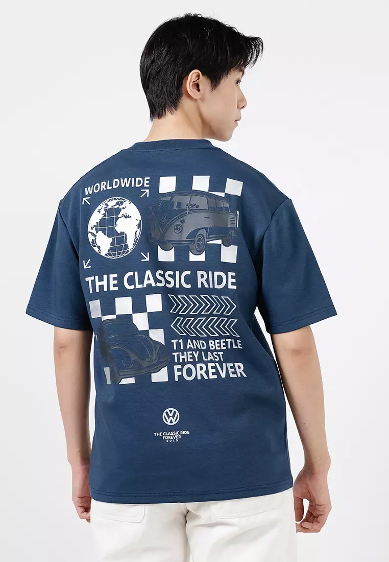 VOLKSWAGEN MEN OVERSIZED LOGO ROUND NECK TEE