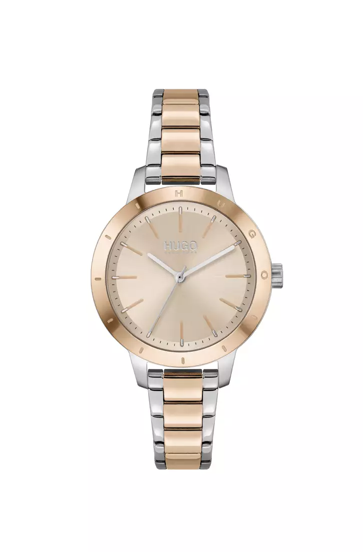 Hugo boss rose gold watch online womens