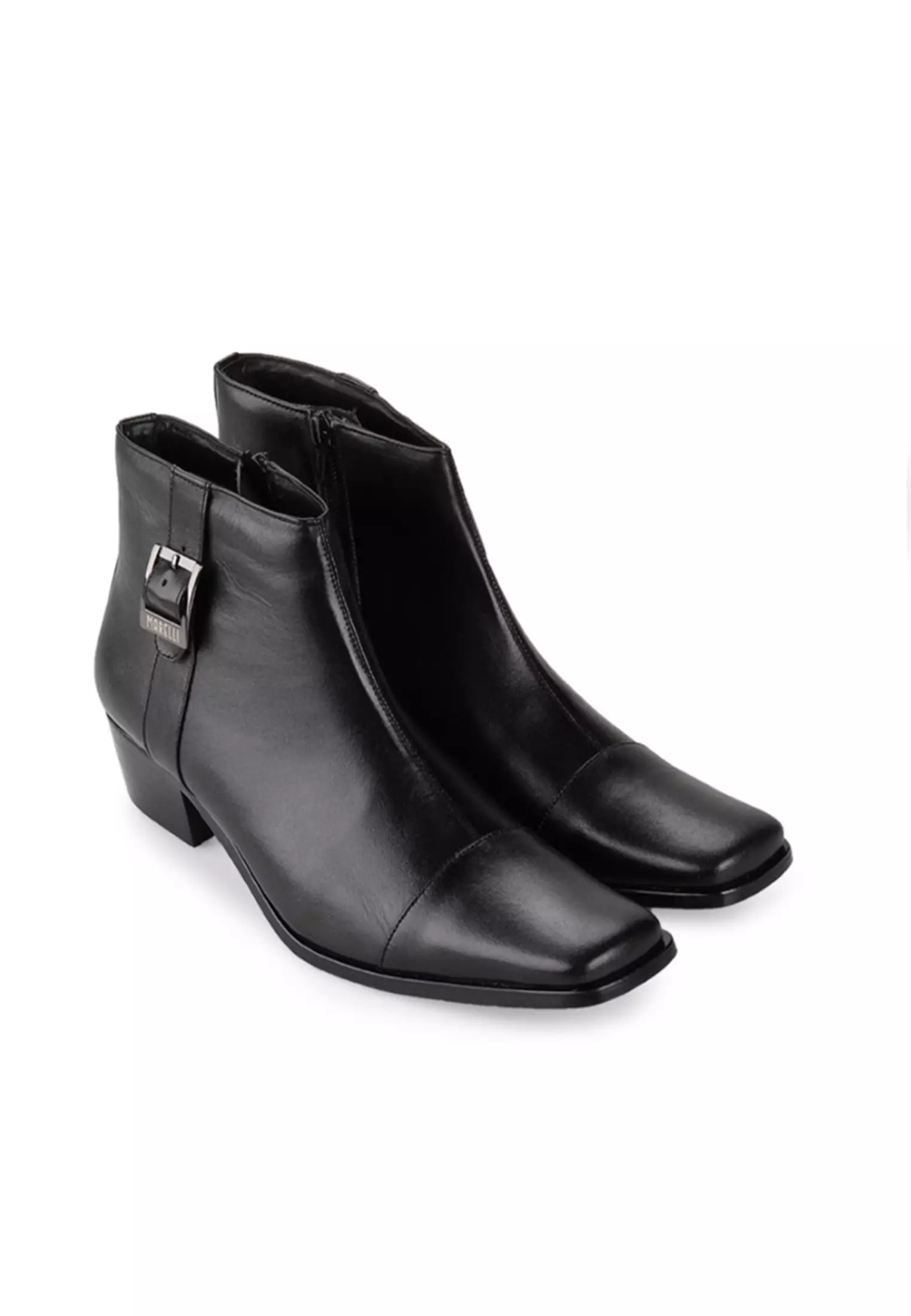 Sonya Sepatu zipper Ankle boots Wanita guinine leather