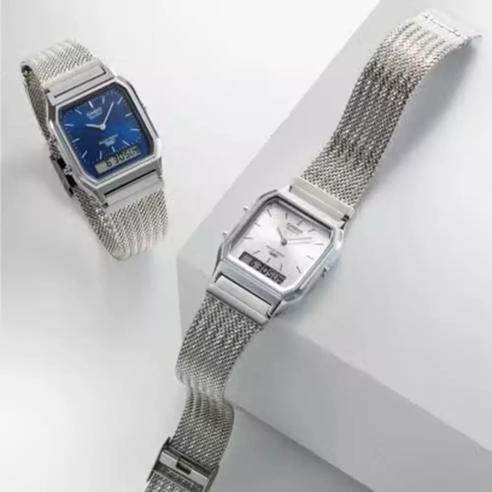 Casio Jam Tangan Pria dengan format Analog Digital AQ-230EM-7ADF